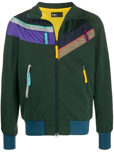 Shop Kolor Contrast Track Jacket In Green