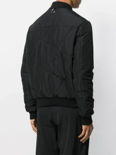 Shop Low Brand Padded Bomber Jacket In Black