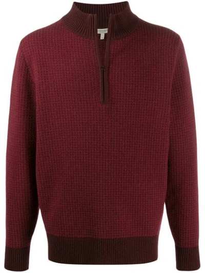 Shop Holland & Holland Zipped-collar Jumper In Red