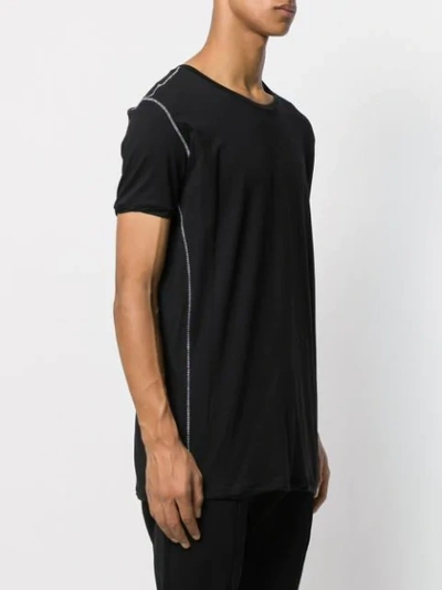 Shop Army Of Me Contrast Stitch T-shirt In Black