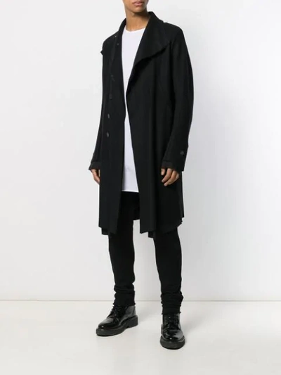 Shop Army Of Me Layered Asymmetric Coat In Black