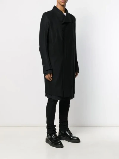 Shop Army Of Me Layered Asymmetric Coat In Black