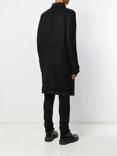 Shop Army Of Me Layered Asymmetric Coat In Black