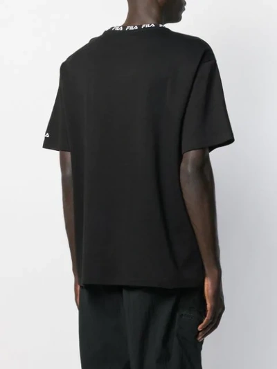 Shop Fila Branded Neck T-shirt In Black