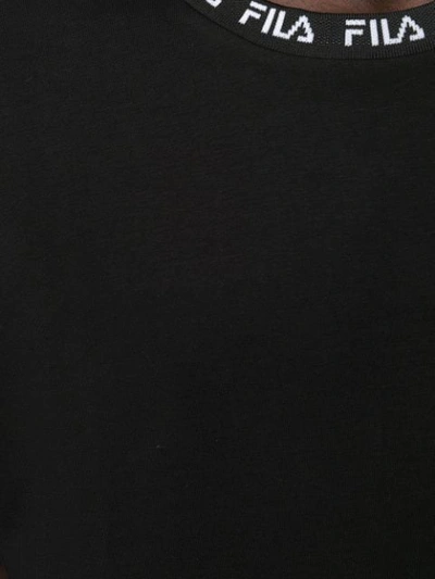 Shop Fila Branded Neck T-shirt In Black