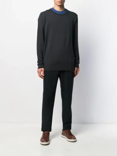 Shop Massimo Alba Crew Neck Jumper In Black