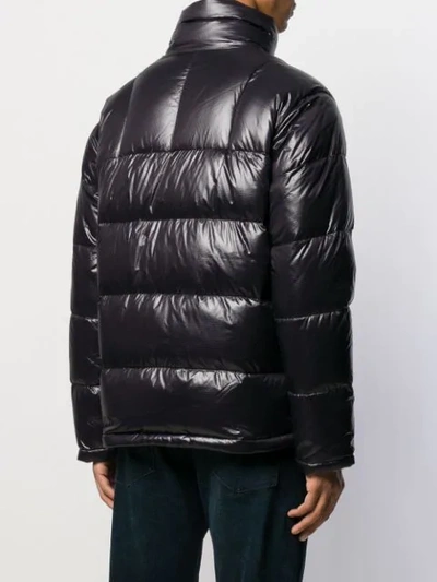 Shop Aspesi Quilted Puffer Jacket In Blue