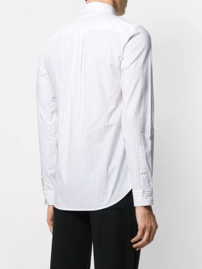 Shop Kenzo Pinstripe Slim-fit Shirt In White