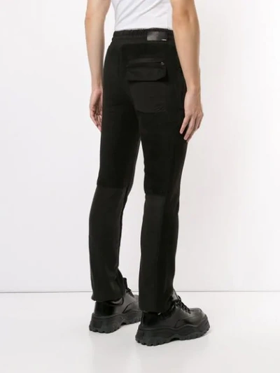 Shop Amiri Drawstring Waist Straight-leg Trousers In Black