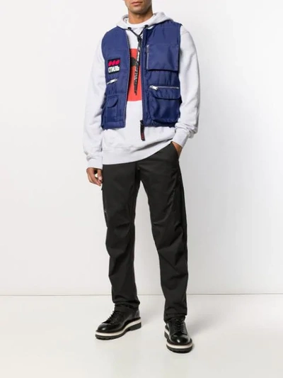 Shop Heron Preston Logo Patch Vest In Blue