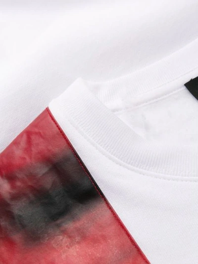 Shop Raf Simons Shoulder-patch Graphic Sweatshirt In White