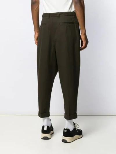 Shop Ami Alexandre Mattiussi Oversize Carrot Fit Chinos In Brown