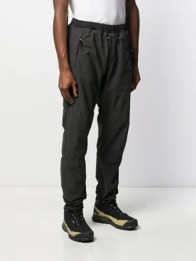 Shop Stone Island Logo-patch Straight Trousers In Black