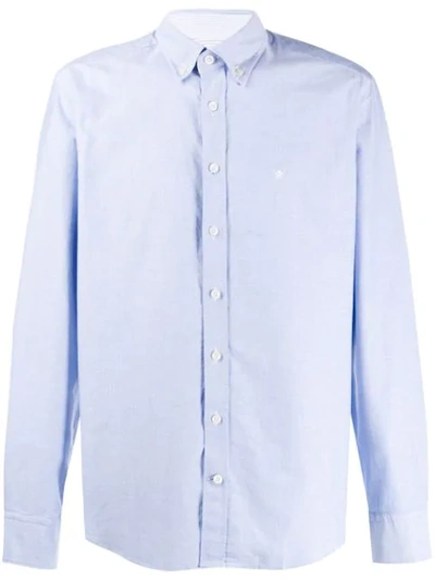 Shop Hackett Button Down Collar Shirt In Blue