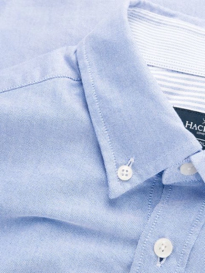 Shop Hackett Button Down Collar Shirt In Blue