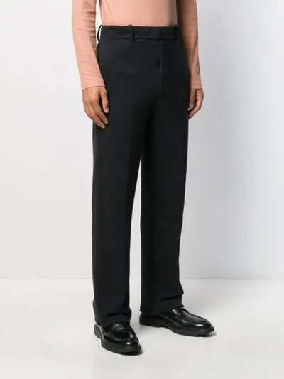 Shop Lemaire Wide-leg Tailored Trousers In 999 Black