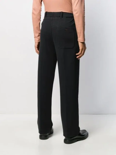 Shop Lemaire Wide-leg Tailored Trousers In 999 Black