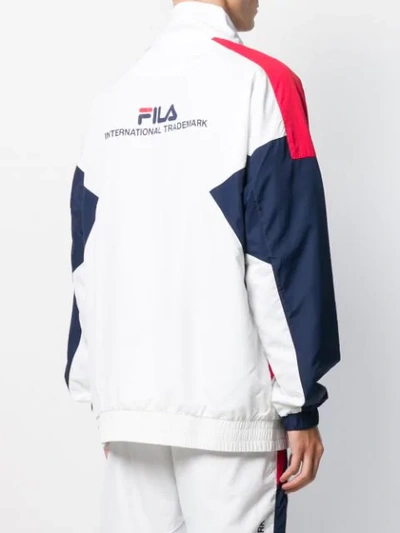 Shop Fila Logo Printed Track Jacket In White