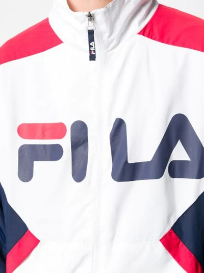 Shop Fila Logo Printed Track Jacket In White