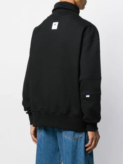 Shop Ader Error Monogram Logo Embroidered Sweatshirt In Black