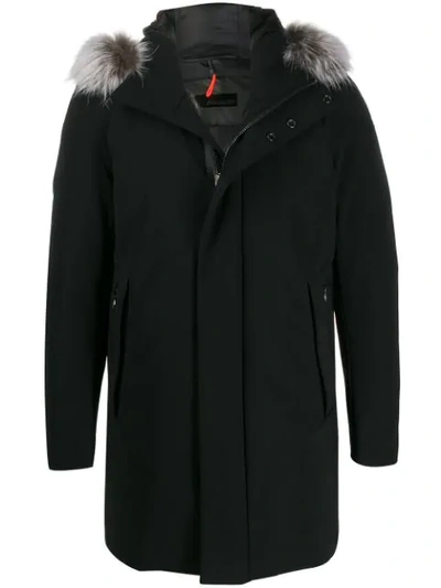 Shop Rrd Hooded Parka Coat In 10 Nero
