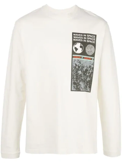 Shop Ambush Printed Cotton T-shirt In White