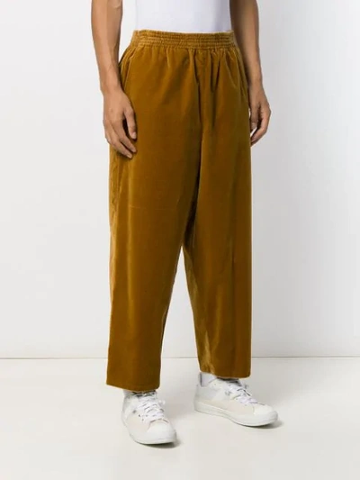 Shop Camiel Fortgens Grandma Velvet Trousers In Brown