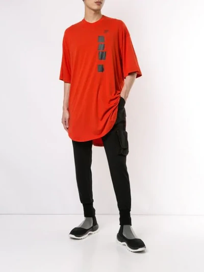 Shop Julius 'dawn' Printed T-shirt In Orange