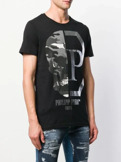 Shop Philipp Plein Skull Round Neck T-shirt In Black