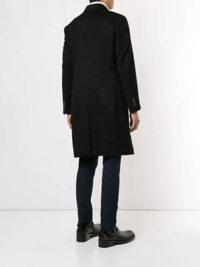Shop Ck Calvin Klein Cashmere Single-breasted Coat In Black
