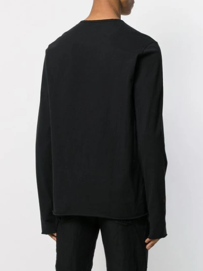 Shop Ziggy Chen Graphic Long-sleeve Top  In  Black