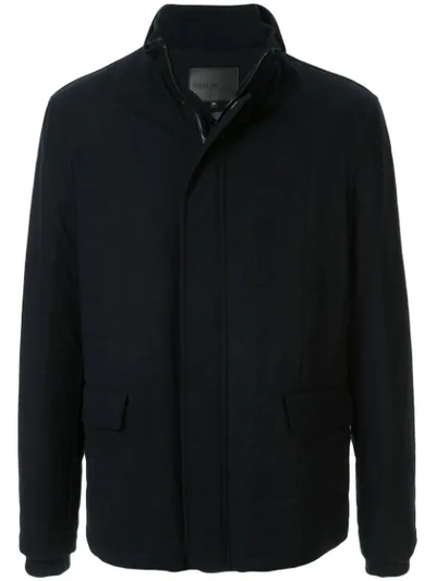 Shop Emporio Armani Padded Fitted Shirt Jacket In Black