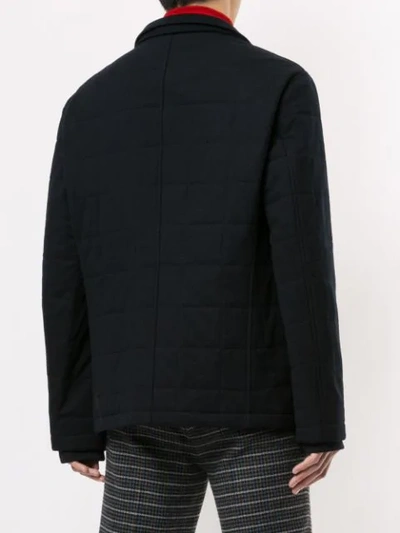 Shop Emporio Armani Padded Fitted Shirt Jacket In Black