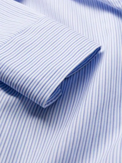 Shop Etro Striped Regular Shirt In Blue