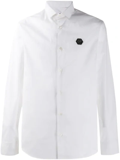 PHILIPP PLEIN LOVERBOY刺绣衬衫 - 白色