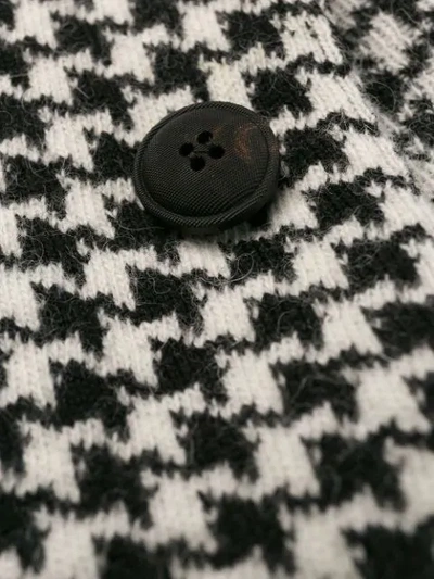 Shop Lardini Houndstooth Print Knit Blazer In Black