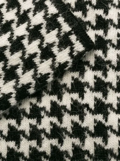 Shop Lardini Houndstooth Print Knit Blazer In Black