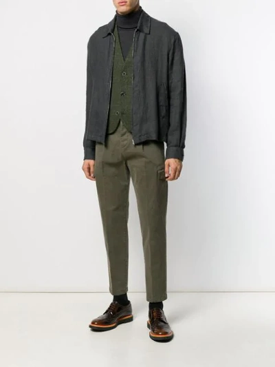 Shop Al Duca D'aosta Cargo Twill Trousers In Green