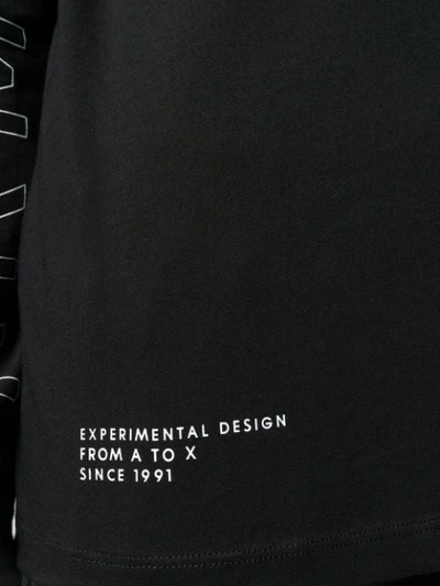 Shop Armani Exchange Langarmshirt Mit Logo-print In Black