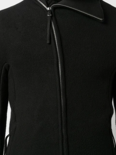 Shop Boris Bidjan Saberi Asymmetric Hooded Jacket In Black