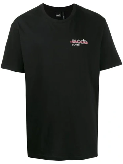 Shop Blood Brother Neptune Logo T-shirt In Black