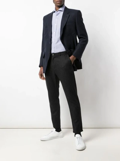 Shop Brioni Classic Single-breasted Blazer In Blue