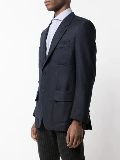 Shop Brioni Classic Single-breasted Blazer In Blue