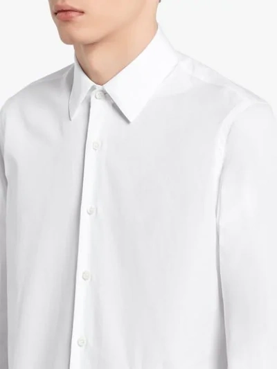 Shop Prada Popeline-hemd - Weiss In White