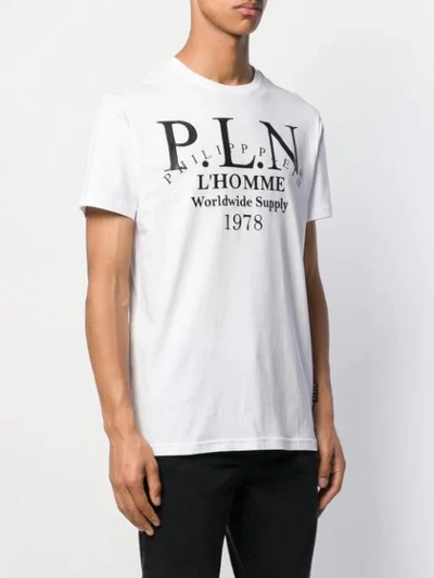 Shop Philipp Plein Logo Print T-shirt In White