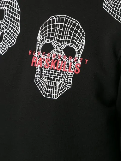 Shop Blackbarrett Skull Print Relaxed-fit Sweatshirt In Black