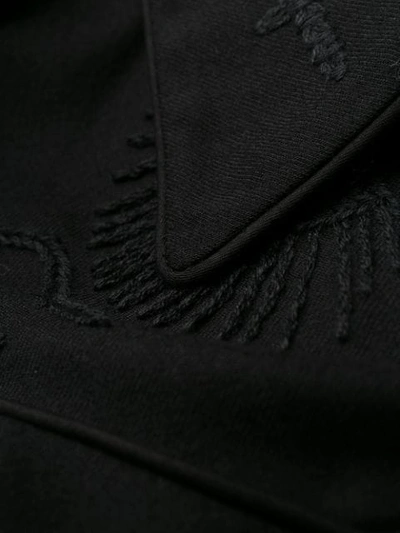 Shop Diesel Black Gold Embroidered Light Jacket In Black