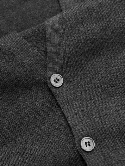 Shop Tagliatore Waistcoat Cardigan In Grey