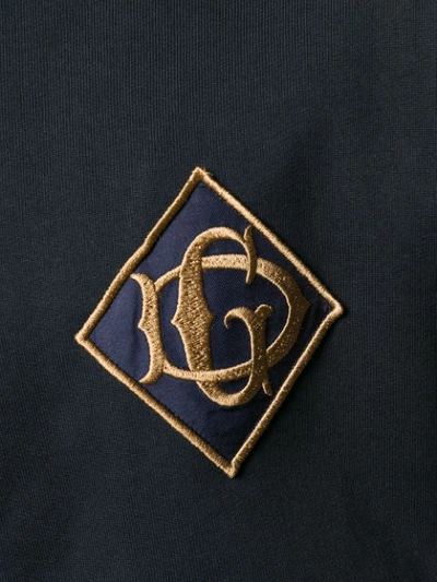 Shop Dolce & Gabbana Dg Logo Hoodie In Blue