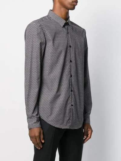 Shop Hugo Boss All-over Print Shirt In Black